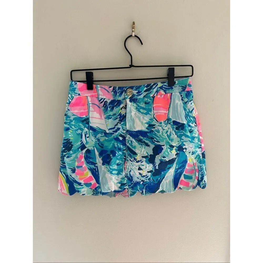 Lilly Pulitzer Nicki Skort Size 0 in Blue Haven Raising Shell